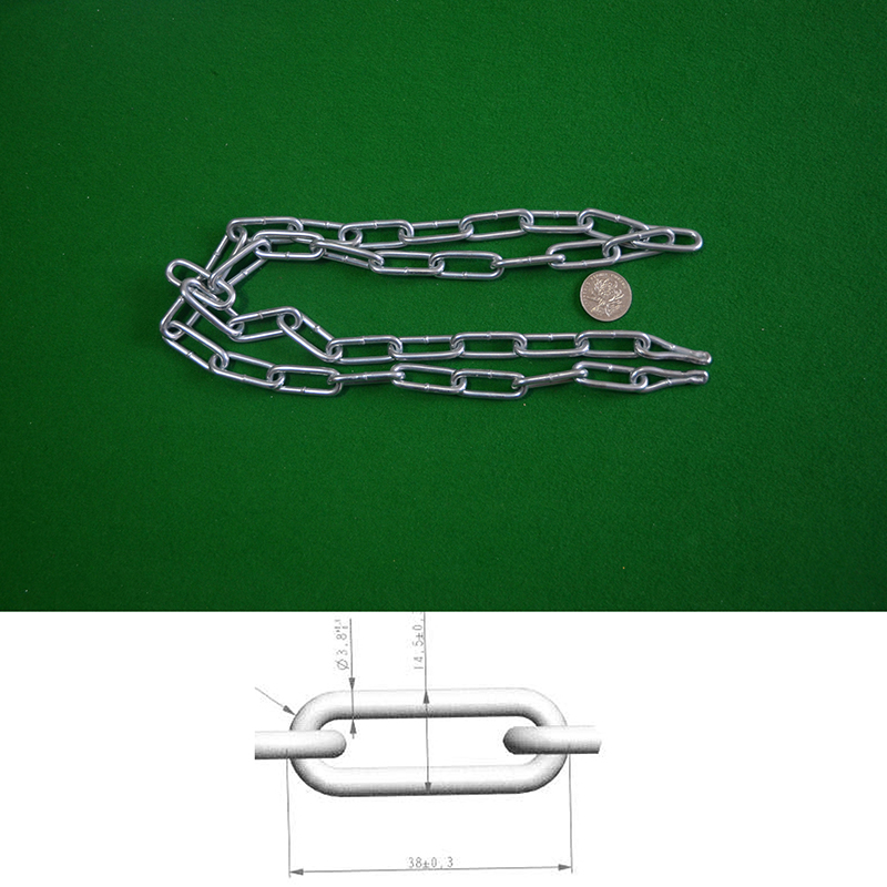 3,8 mm runde Ketten aus legiertem Stahl (umweltfreundliche Verzinkung)